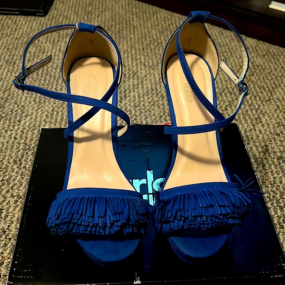 Dark blue Charlotte Russe wedge heel